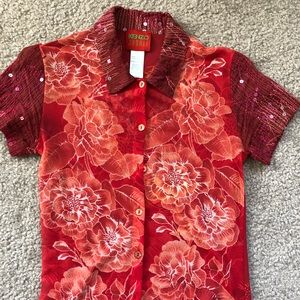 Kenzie bottoms down sequins shirt